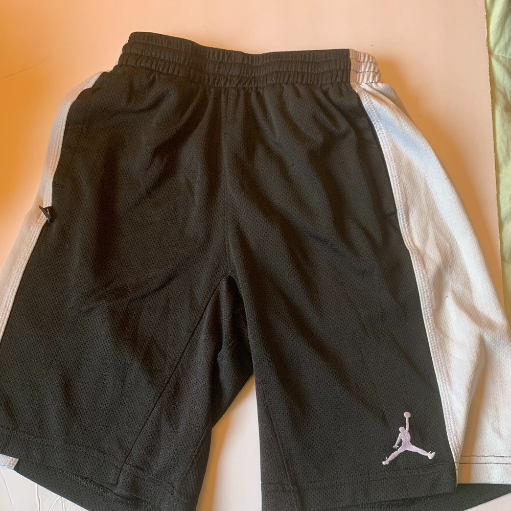 Jordan Balck and White Dri-Fit Shorts